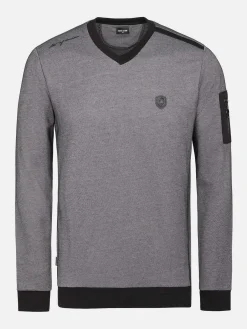 Wam Denim Sweater 76294 Pajara Stone Anthracite| Sweaters