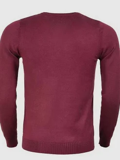 Wam Denim Sweater Bk217-31 Wine Red| Sweaters