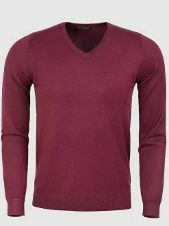 Wam Denim Sweater Bk217-31 Wine Red| Sweaters