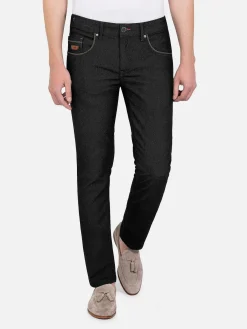 Wam Denim Swindon Stretch Slim Fit Black Jeans| Jeans