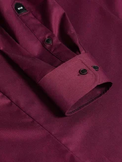 Wam Denim Tempesta Plain Cotton Purple Overhemd Lange Mouw| Overhemd Lange Mouwen