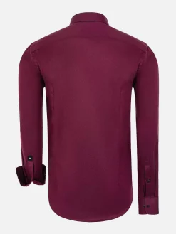 Wam Denim Tempesta Plain Cotton Purple Overhemd Lange Mouw| Overhemd Lange Mouwen