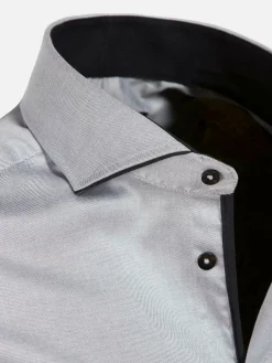 Wam Denim Terrassa Solid Grey Overhemd Lange Mouw| Overhemd Lange Mouwen