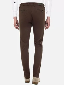 Wam Denim Thor Mini Pattern Check Brown Chino| Chino'S