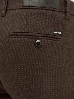 Wam Denim Thor Mini Pattern Check Brown Chino| Chino'S
