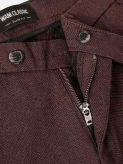 Wam Denim Thor Mini Pattern Check Brown Chino| Chino'S