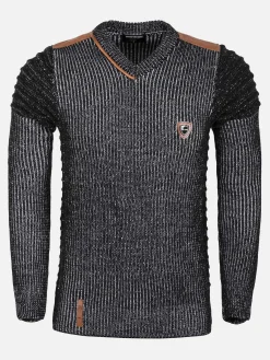 Wam Denim Trui 77515 Tulum Black White| Truien