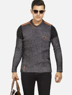 Wam Denim Trui 77515 Tulum Black White| Truien