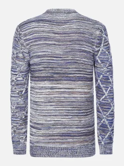 Wam Denim Truien 77520 Flinn Grey Royal Blue| Truien