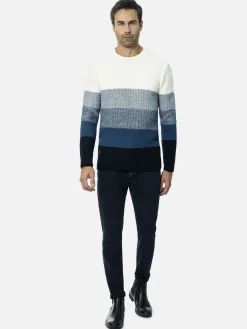 Wam Denim Truien Louie Off White Blue| Truien