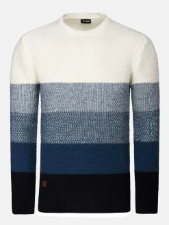 Wam Denim Truien Louie Off White Blue| Truien