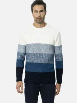 Wam Denim Truien Louie Off White Blue| Truien