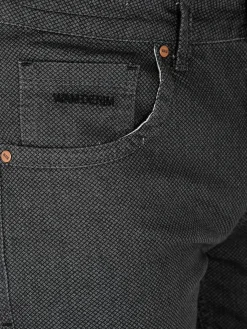 Wam Denim Twilight Mini Check Slim Fit Anthracite Jeans| Jeans