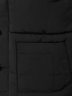 Wam Denim Velvet Crew Neck Black Bodywarmer| Bodywarmer