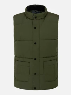 Wam Denim Velvet Crew Neck Green Bodywarmer| Bodywarmer