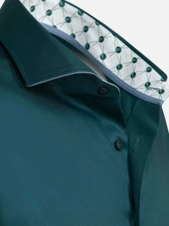 Wam Denim Overhemd Lange Mouwen<Vercelli Solid Petrol Overhemd Longe Mouw