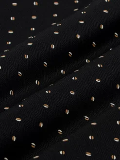 Wam Denim Overhemd Lange Mouwen<Verdantia Coffee Bean Pattern Black Overhemd Lange Mouw