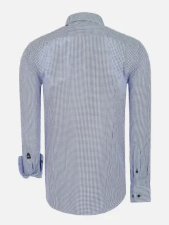 Wam Denim Vermilion Checkered Blue Overhemd Lange Mouw| Overhemd Lange Mouwen