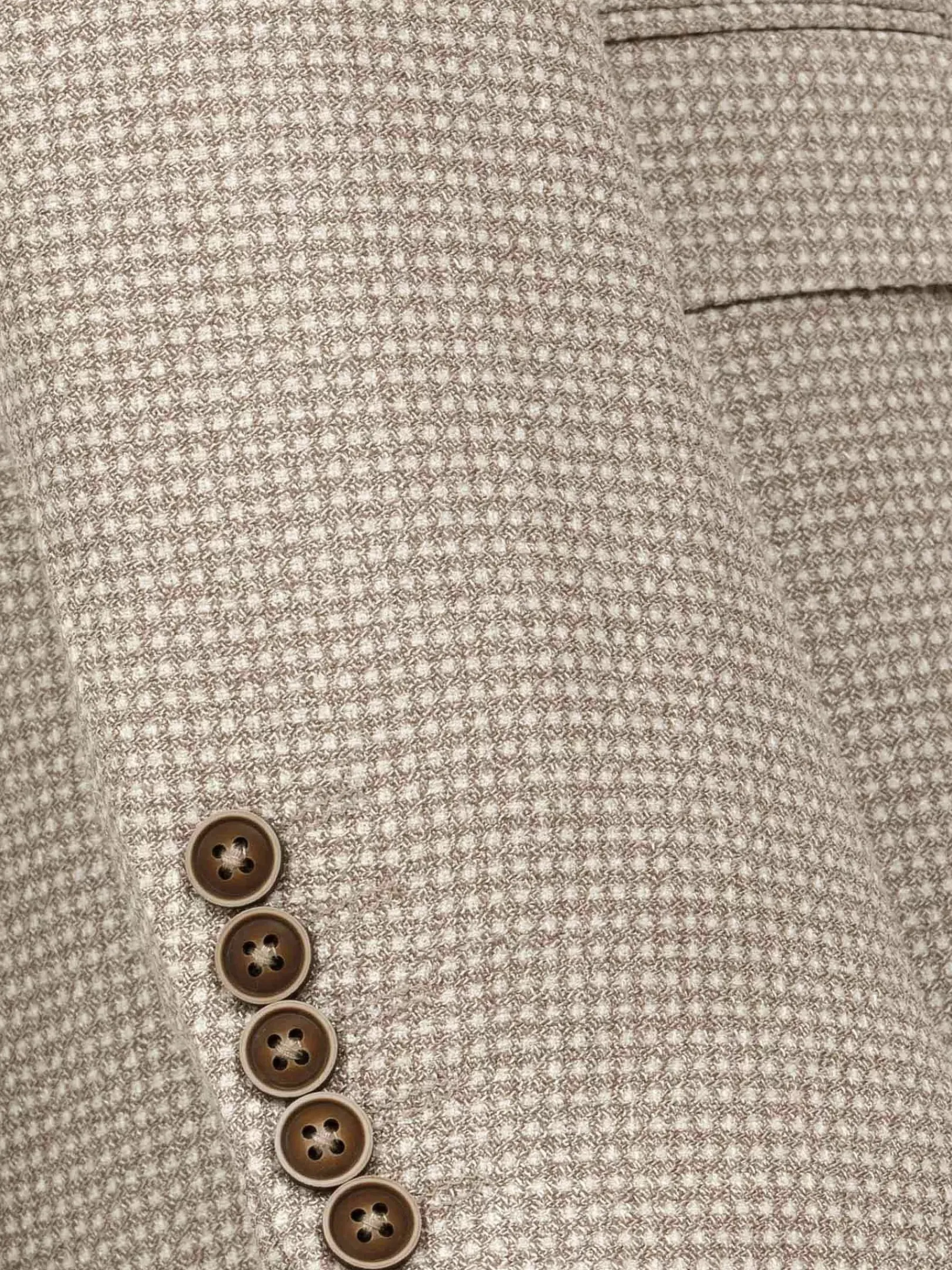 Wam Denim Colberts<Vivia Single Breasted Check Dark Beige Colbert