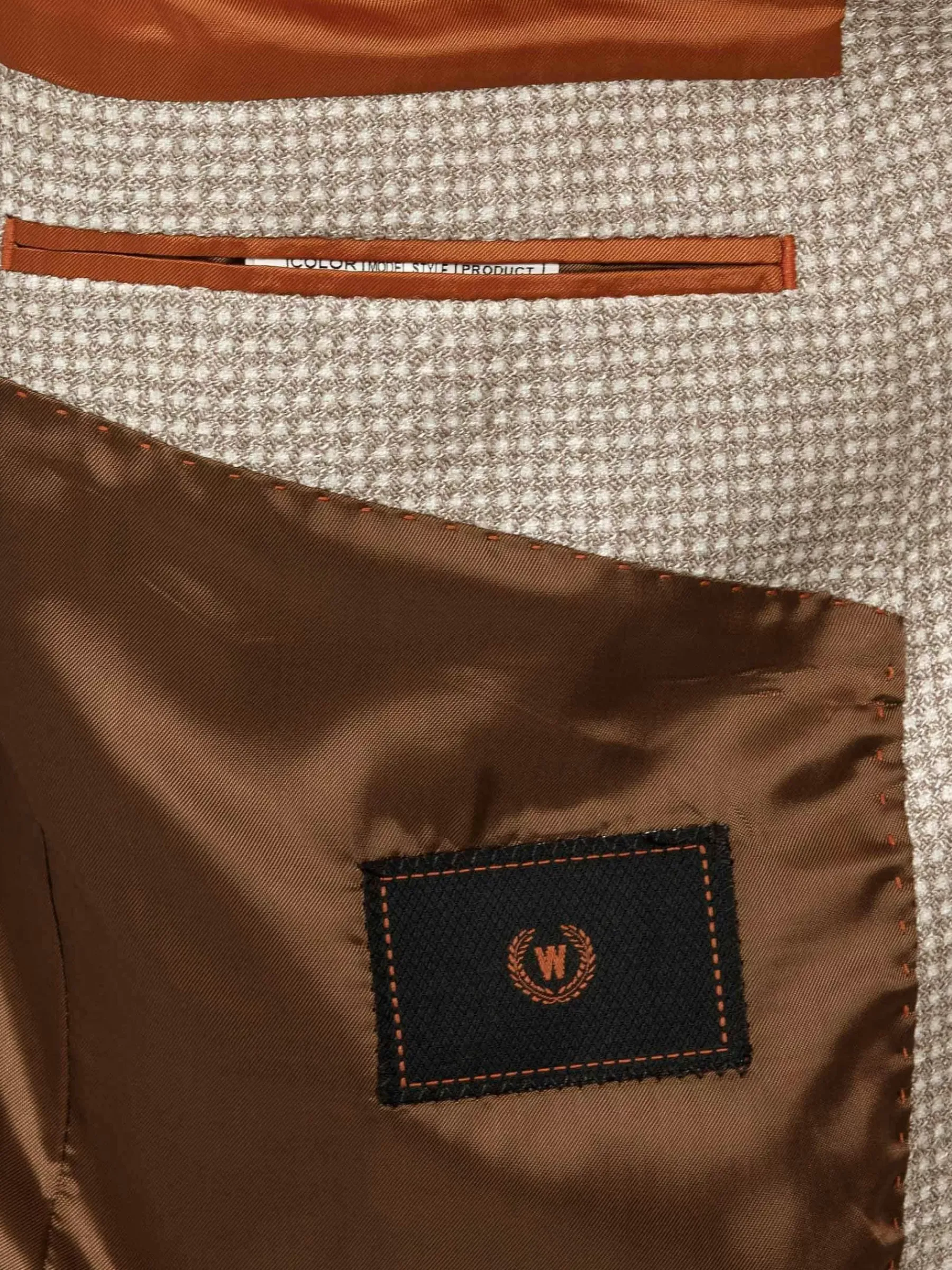 Wam Denim Colberts<Vivia Single Breasted Check Dark Beige Colbert