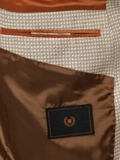 Wam Denim Vivia Single Breasted Check Dark Beige Colbert| Colberts