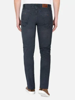 Wam Denim Zion Mini Check Slim Fit Navy Jeans| Jeans